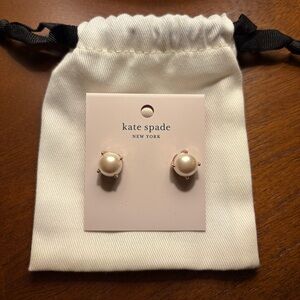 Kate Spade Pearl and Gold Earrings